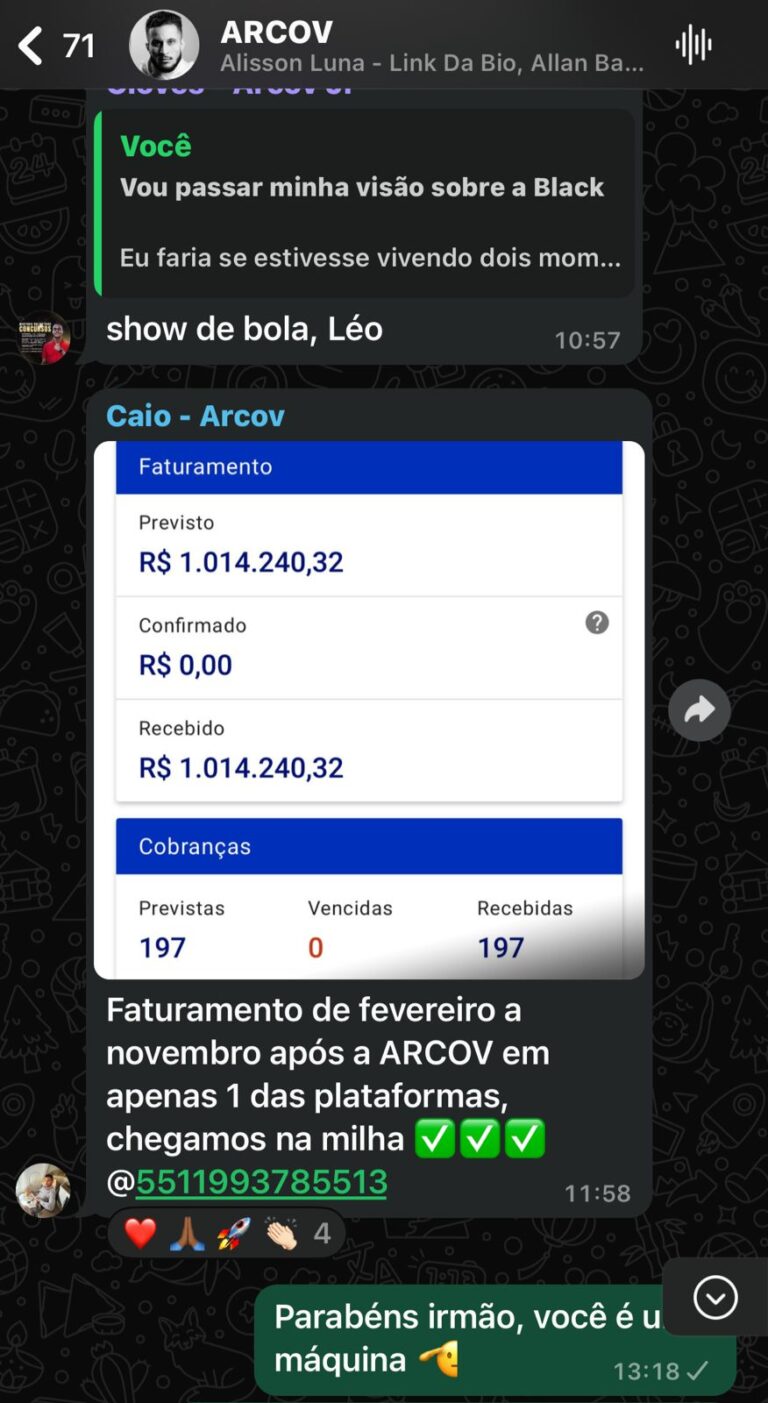 Mais de R$ 1kk faturados em 10 meses de método